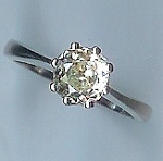 Sensational Rose Cut Solitaire Diamond Ring, Approx. 1.76cts