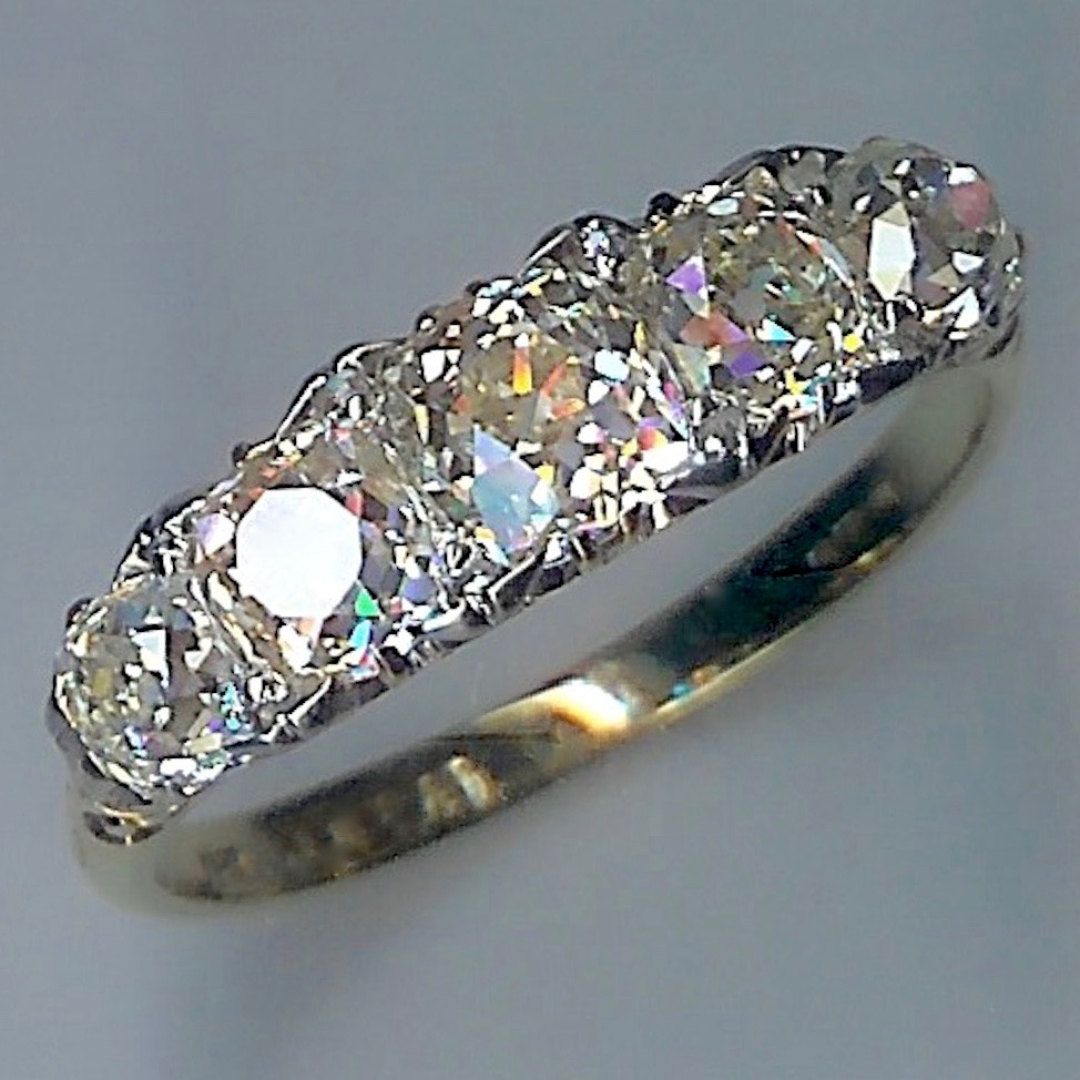 victorian 5 stone diamond ring