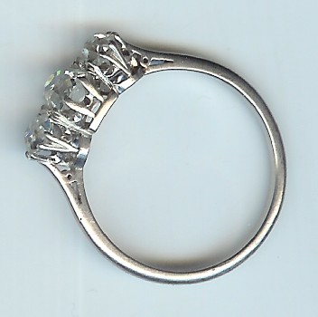 Fantastic 1920's 3-Stone Diamond Ring