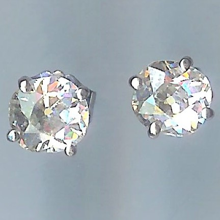 Stunning Rose-Cut Diamond Stud Earrings